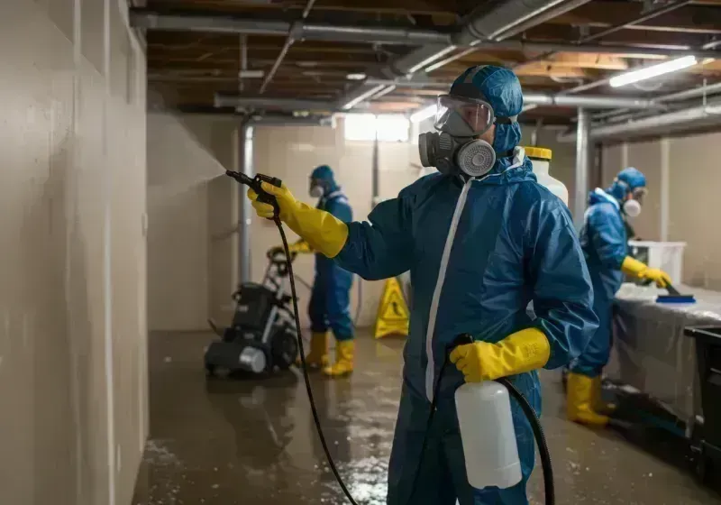 Basement Sanitization and Antimicrobial Treatment process in Franklin, WV