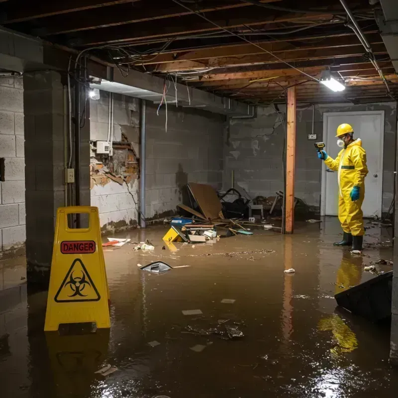 Flooded Basement Electrical Hazard in Franklin, WV Property